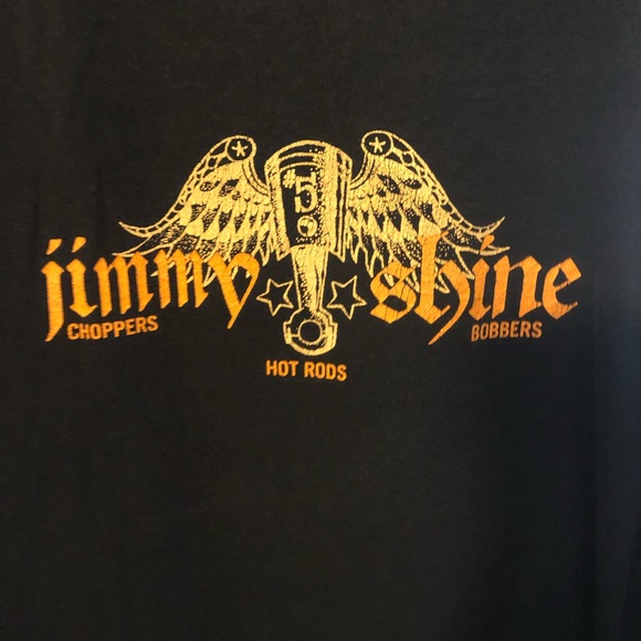 Vintage Jimmy Shine T-Shirt XXL Chopper Hot Rods double sided - Picture 11 of 11